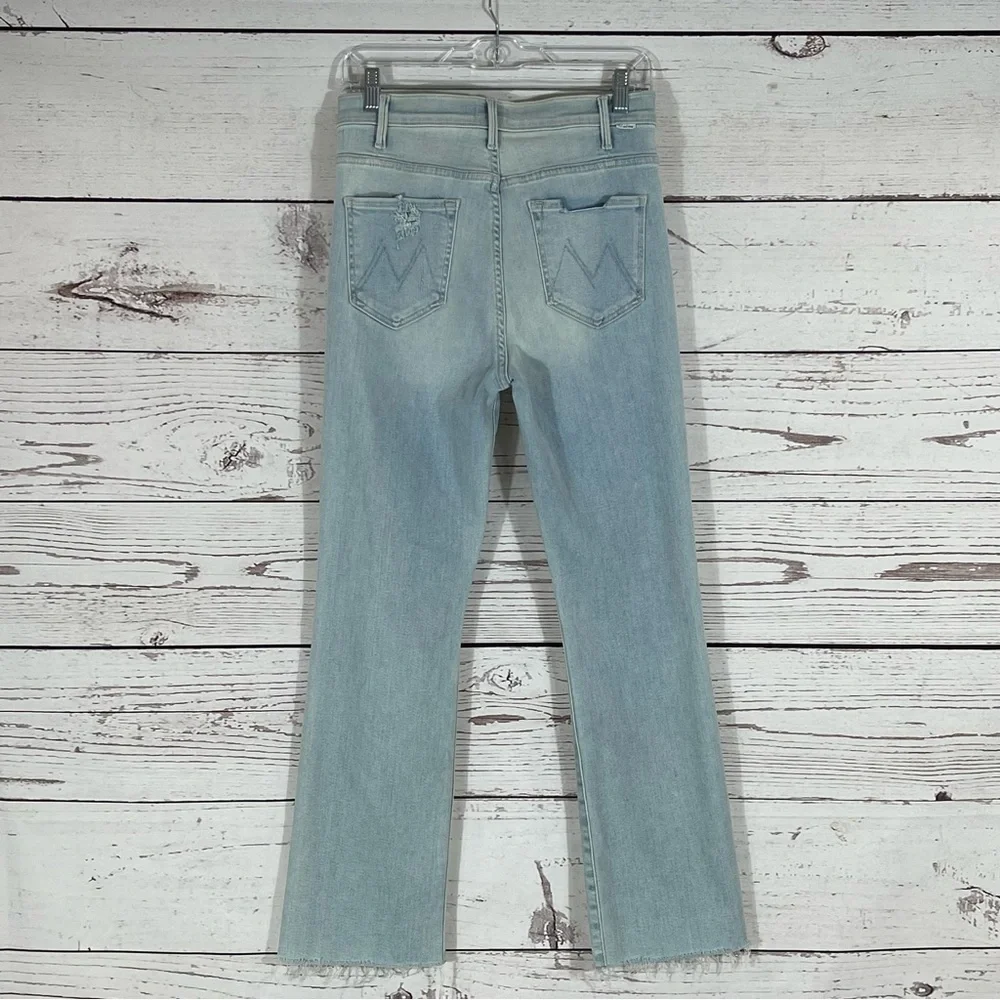 MOTHER The Hustler High Waist Ankle Fray Jeans - Not So Chill Pill - Sz - 28